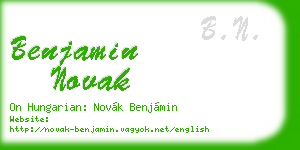 benjamin novak business card