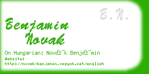 benjamin novak business card